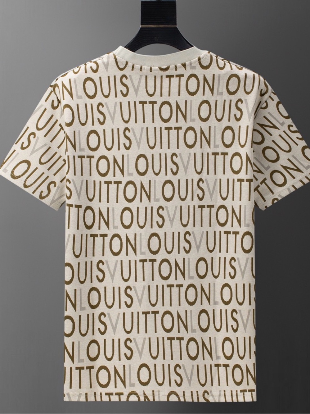 Louis Vuitton Cream & Brown Logo-Print Short Sleeve Tee - Picture 2 of 2
